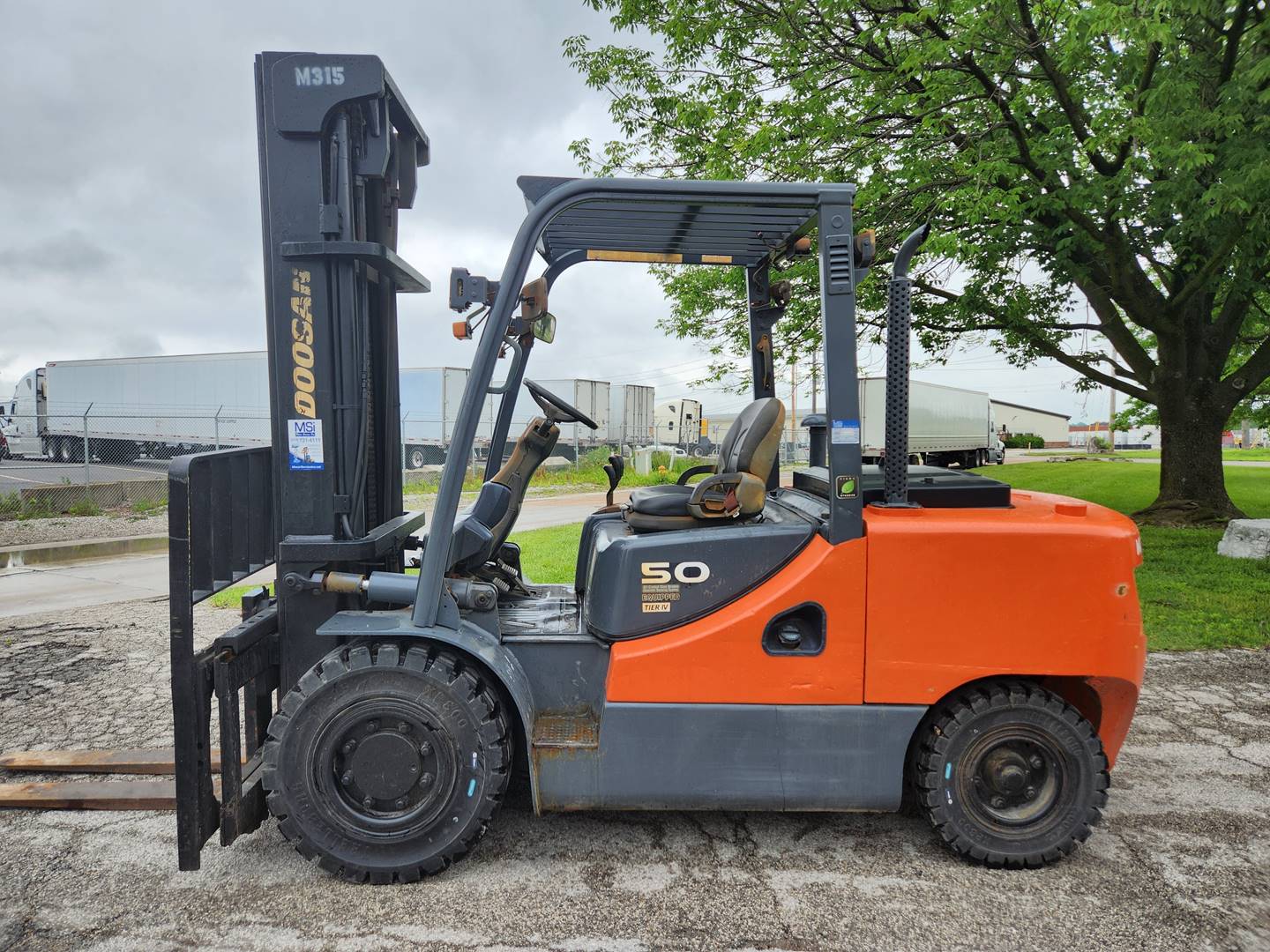 10000 lb capacity forklift rental doosan g50c