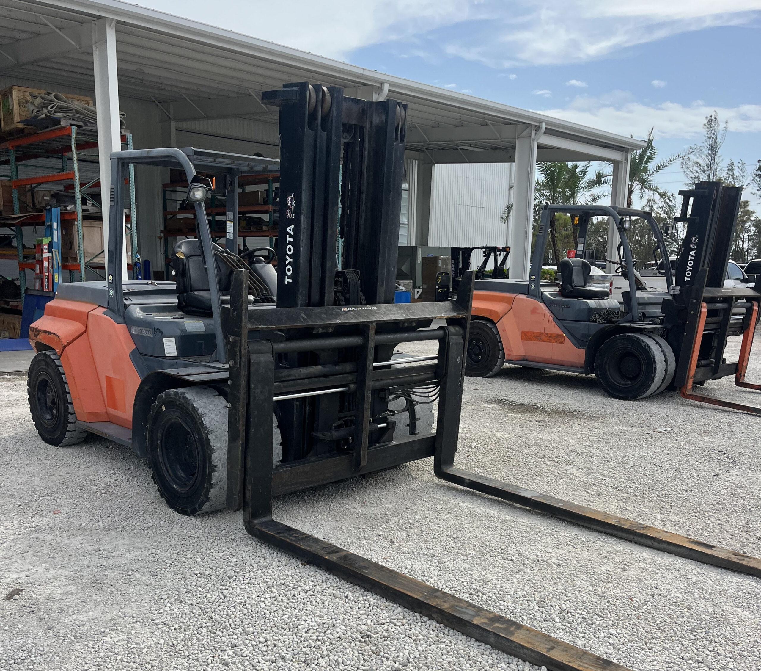 15000 lb industrial 15k forklift rentals toyota 50 8FG70U