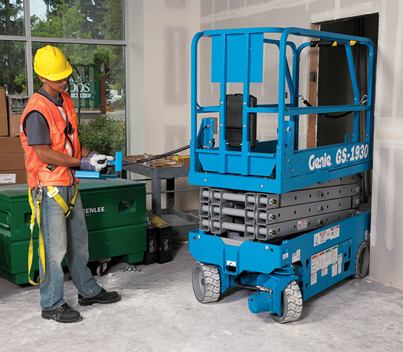 gs 1930 genie 19ft scissor lift rentasl