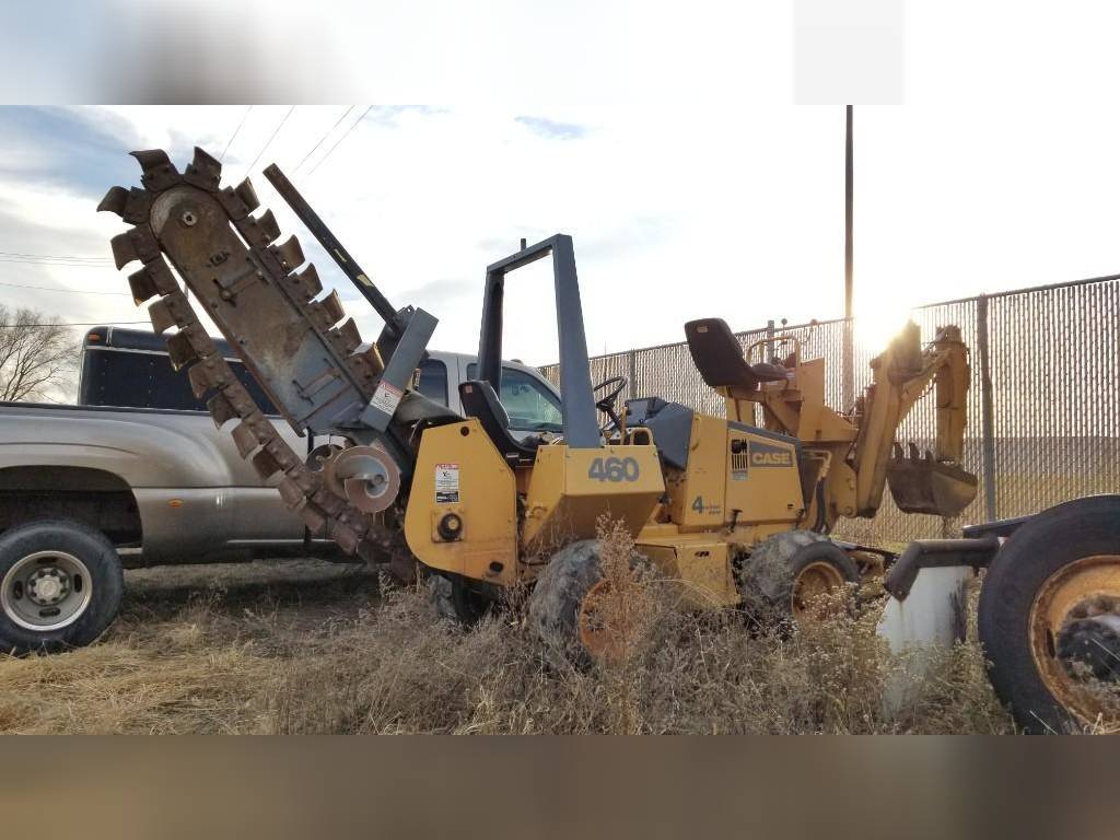 Case 460 Ride on Trencher with backhoe