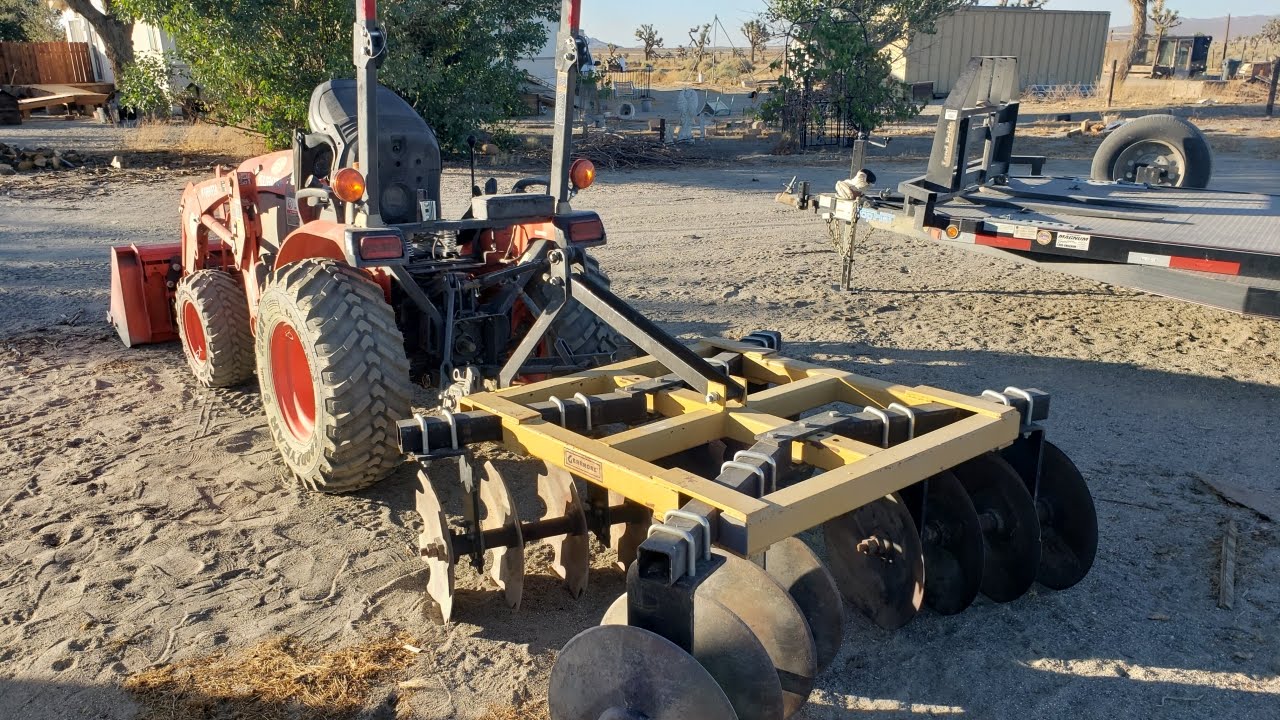 Kubota B2601 Weed Abatement and Landscaping Tractor Work